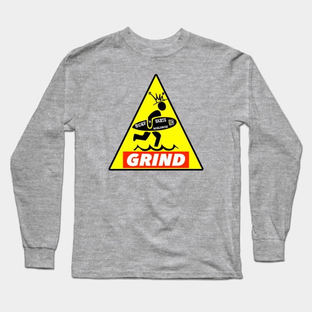 Grind Tri Logo Long Sleeve T-Shirt by Digz